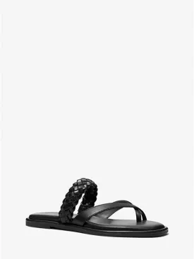 Alba Braided Faux Leather Slide Sandal