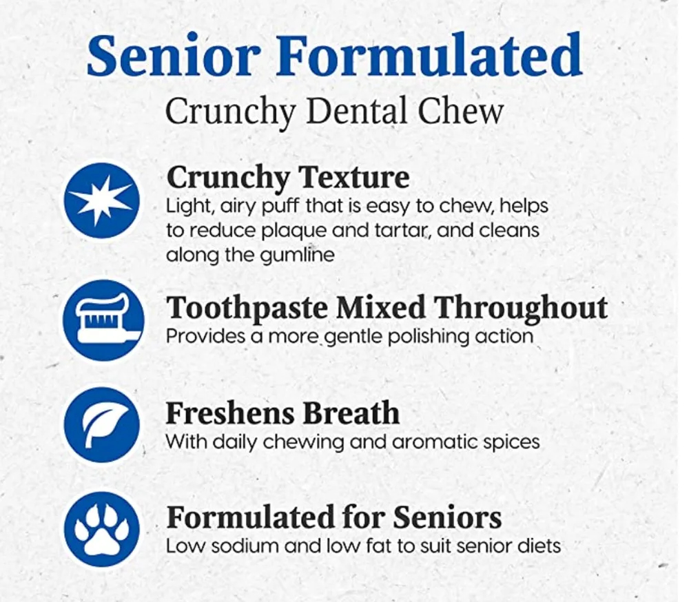Ark Naturals Gray Muzzle  Toothpaste Dental Chew Dog Senior Treat