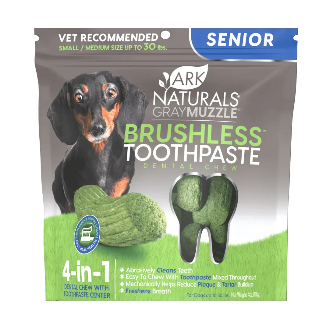 Ark Naturals Gray Muzzle  Toothpaste Dental Chew Dog Senior Treat