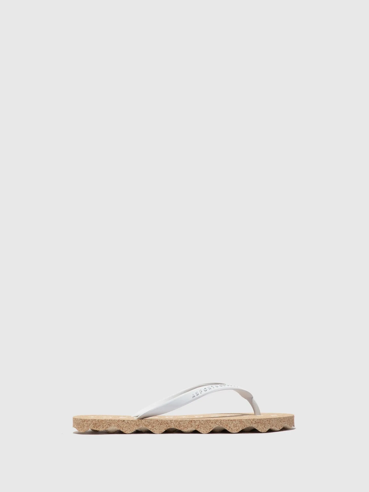 Beach Flip-Flops BASE White Rubber Strap