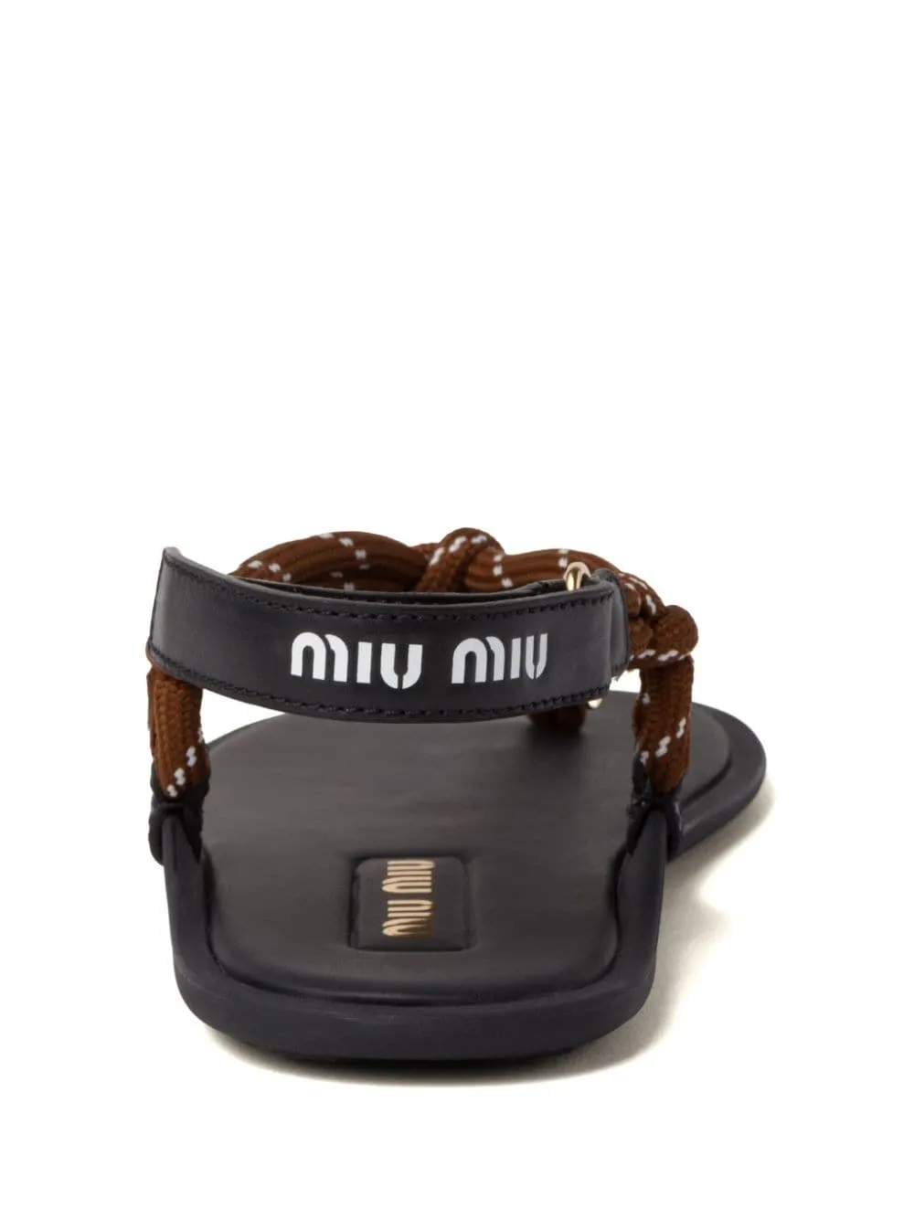 Ccord-strap leather sandals