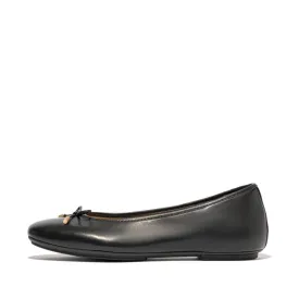 Delicato Bow Soft Leather Ballet Flats