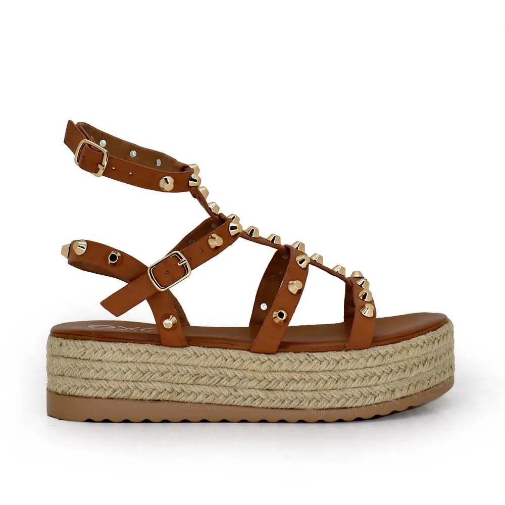 EXE 18093-E9 Platform Strapped Sandals