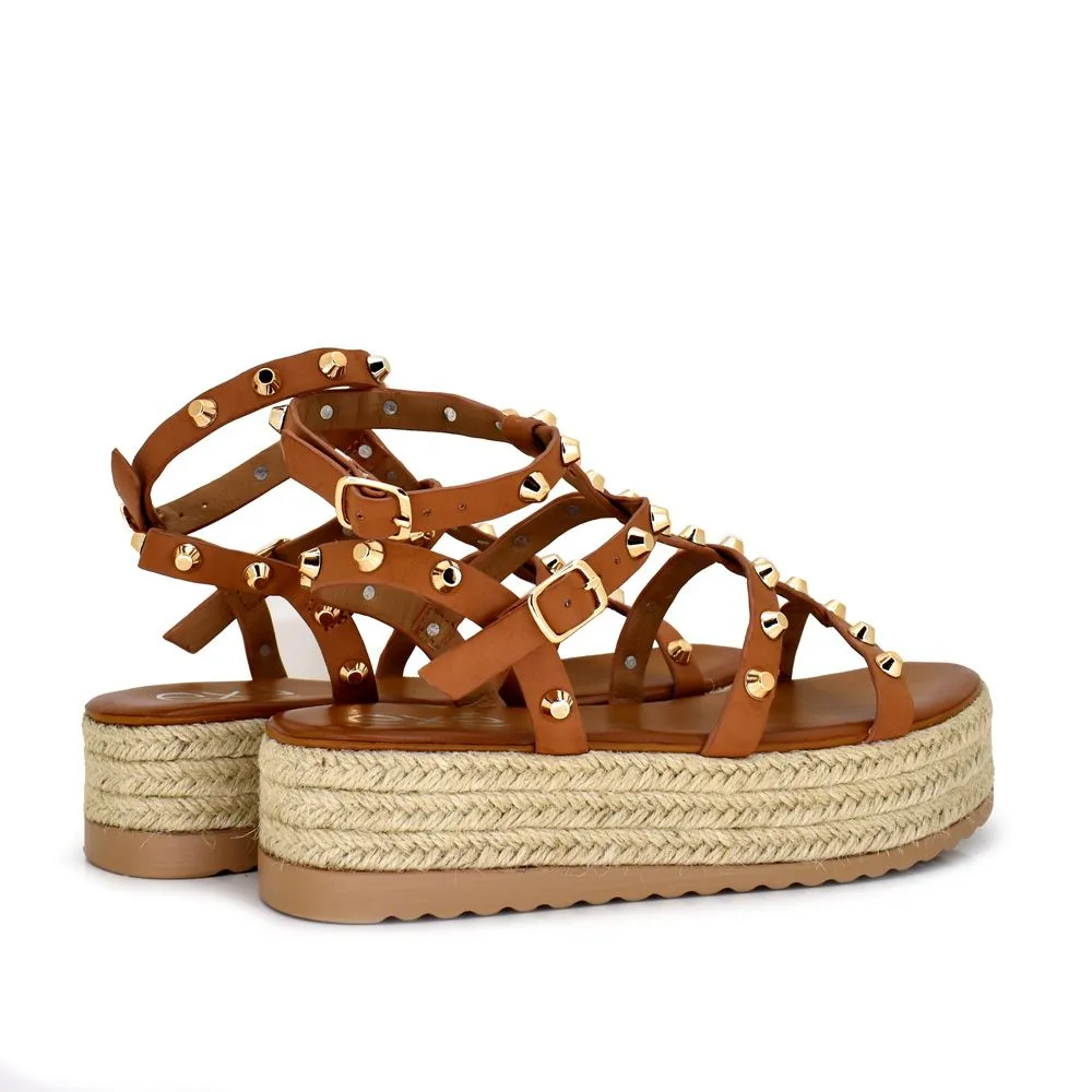 EXE 18093-E9 Platform Strapped Sandals