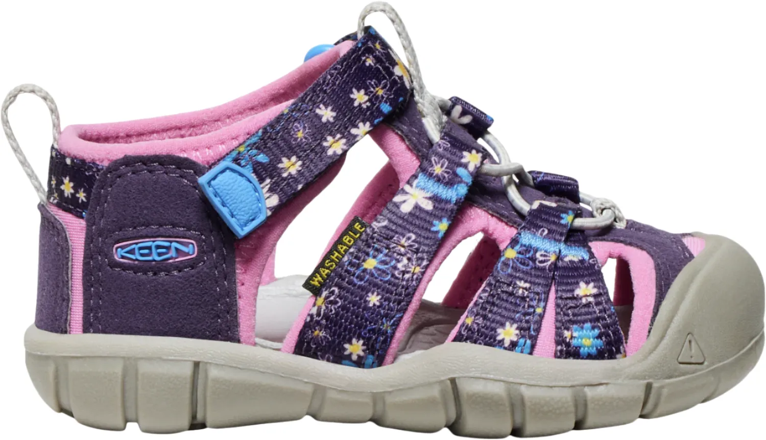Keen Toddlers' (Sizes 4-7) Seacamp II CNX Infant Sandal - Daisies/Marina