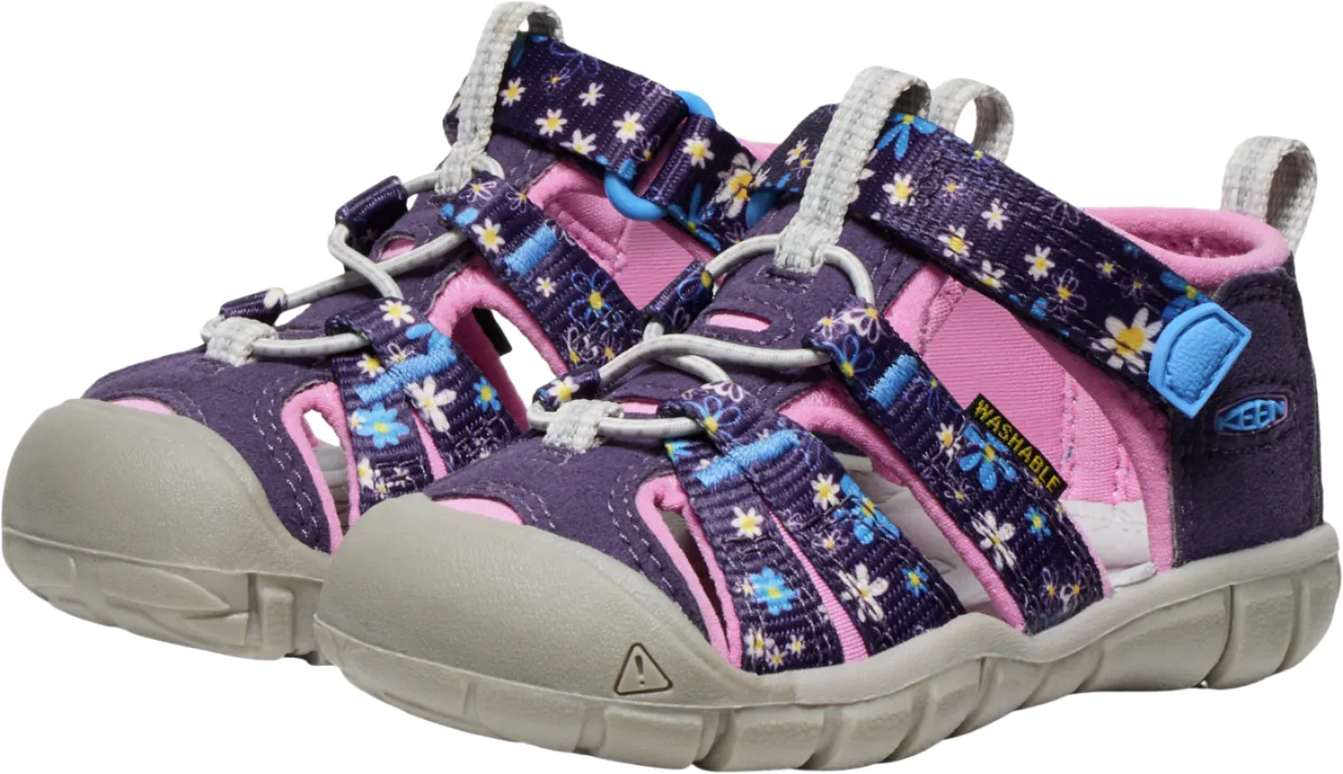 Keen Toddlers' (Sizes 4-7) Seacamp II CNX Infant Sandal - Daisies/Marina