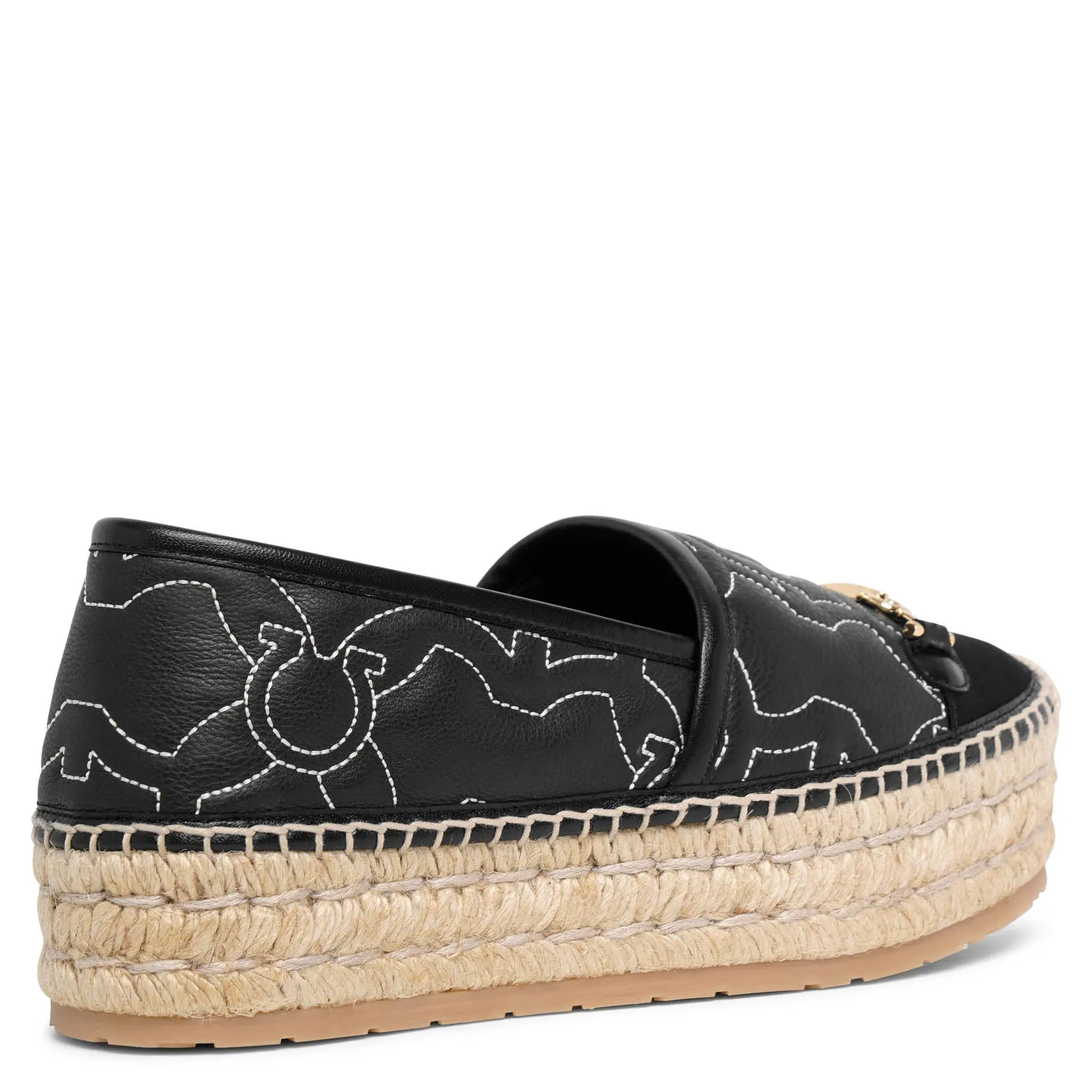 Kim Gal black leather espadrilles