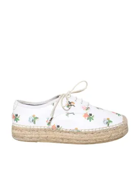 Leather Floral Espadrilles