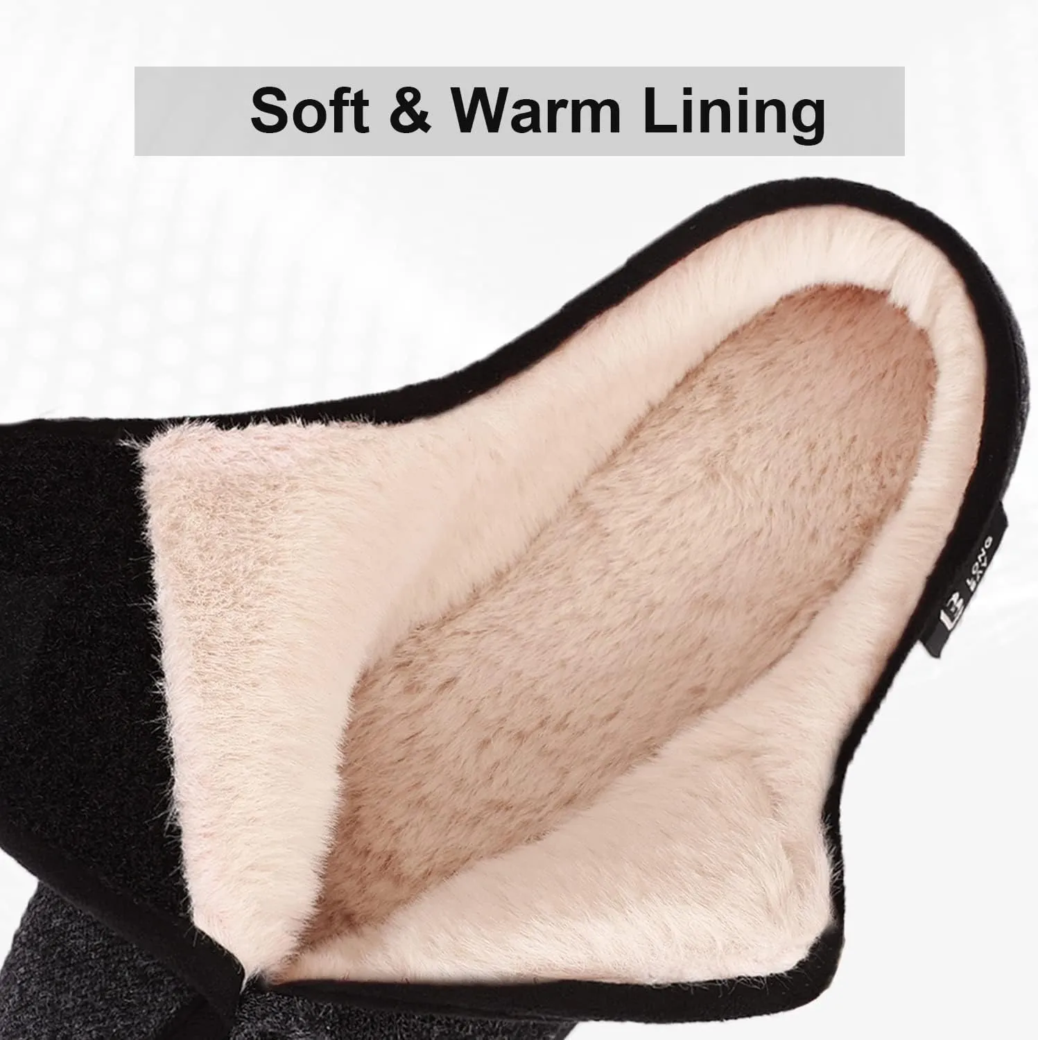 LongBay Women's Adjustable Slippers Non Slip Wide House Shoes Indoor Outdoor Diabetic Swollen Feet
