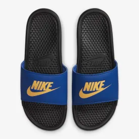 Men's Nike Benassi "Just Do It" Classic Slides (Black/Game Royal/Laser Orange)(343880-036)