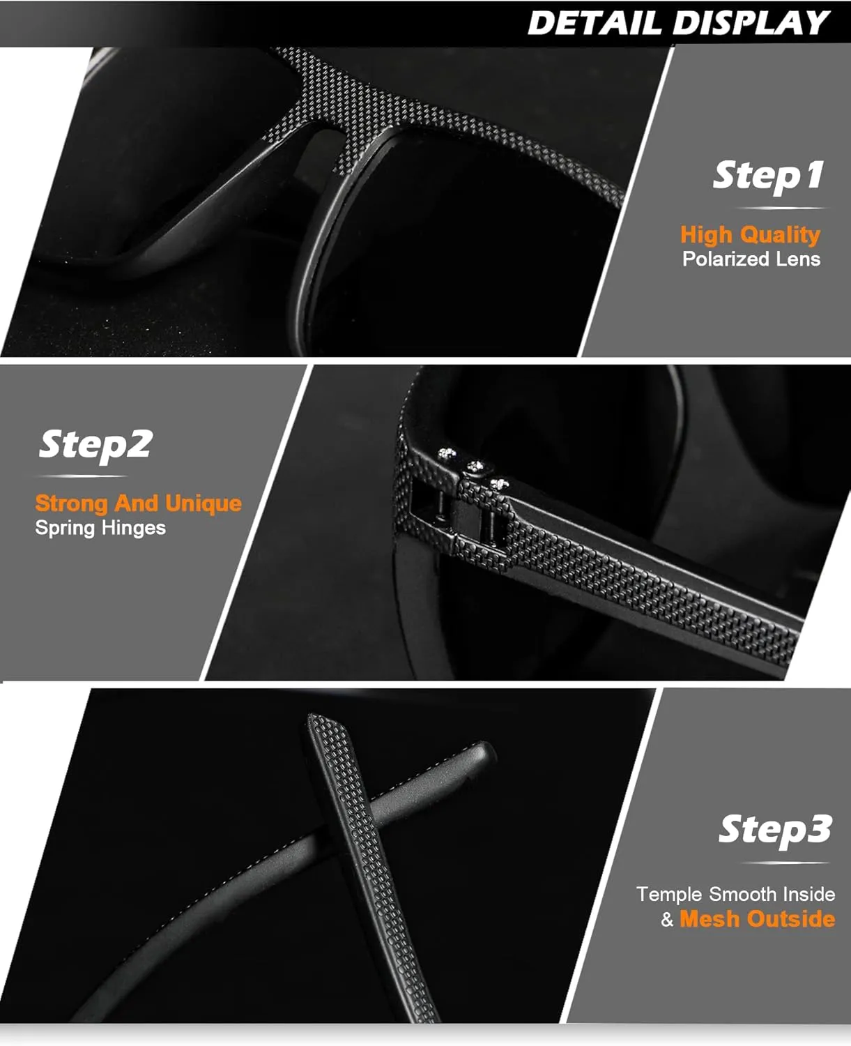 NSSIW Mens-Sunglasses Polarized Sunglasses Men : Classic Sun Glasses with UV Protection for Driving Fishing Golf 4 Packs