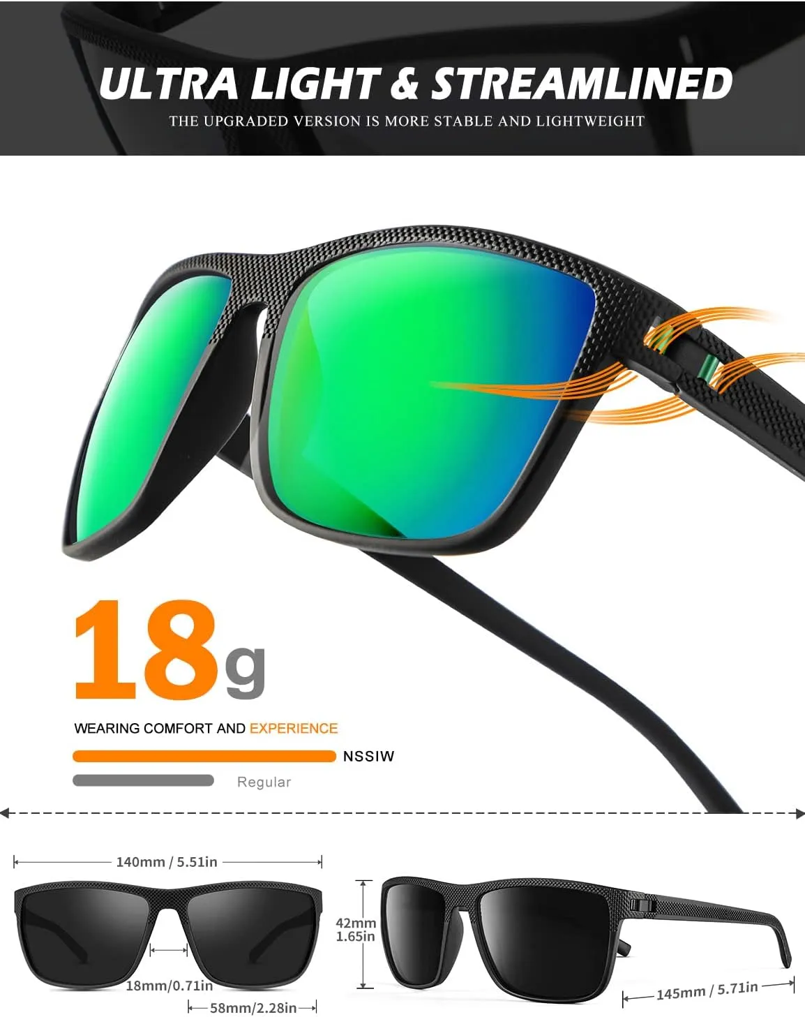 NSSIW Mens-Sunglasses Polarized Sunglasses Men : Classic Sun Glasses with UV Protection for Driving Fishing Golf 4 Packs