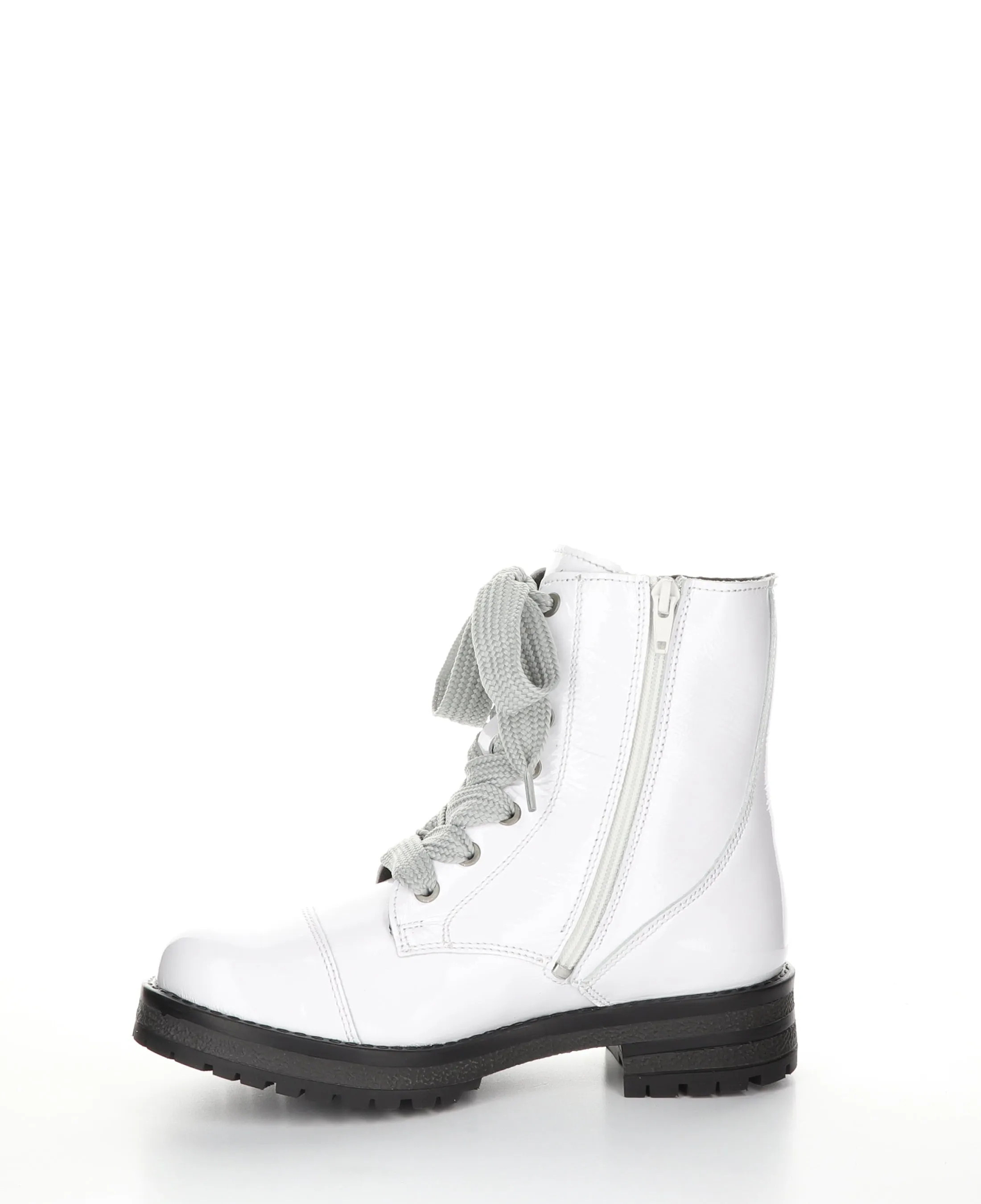 PAULIE White Zip Up Boots