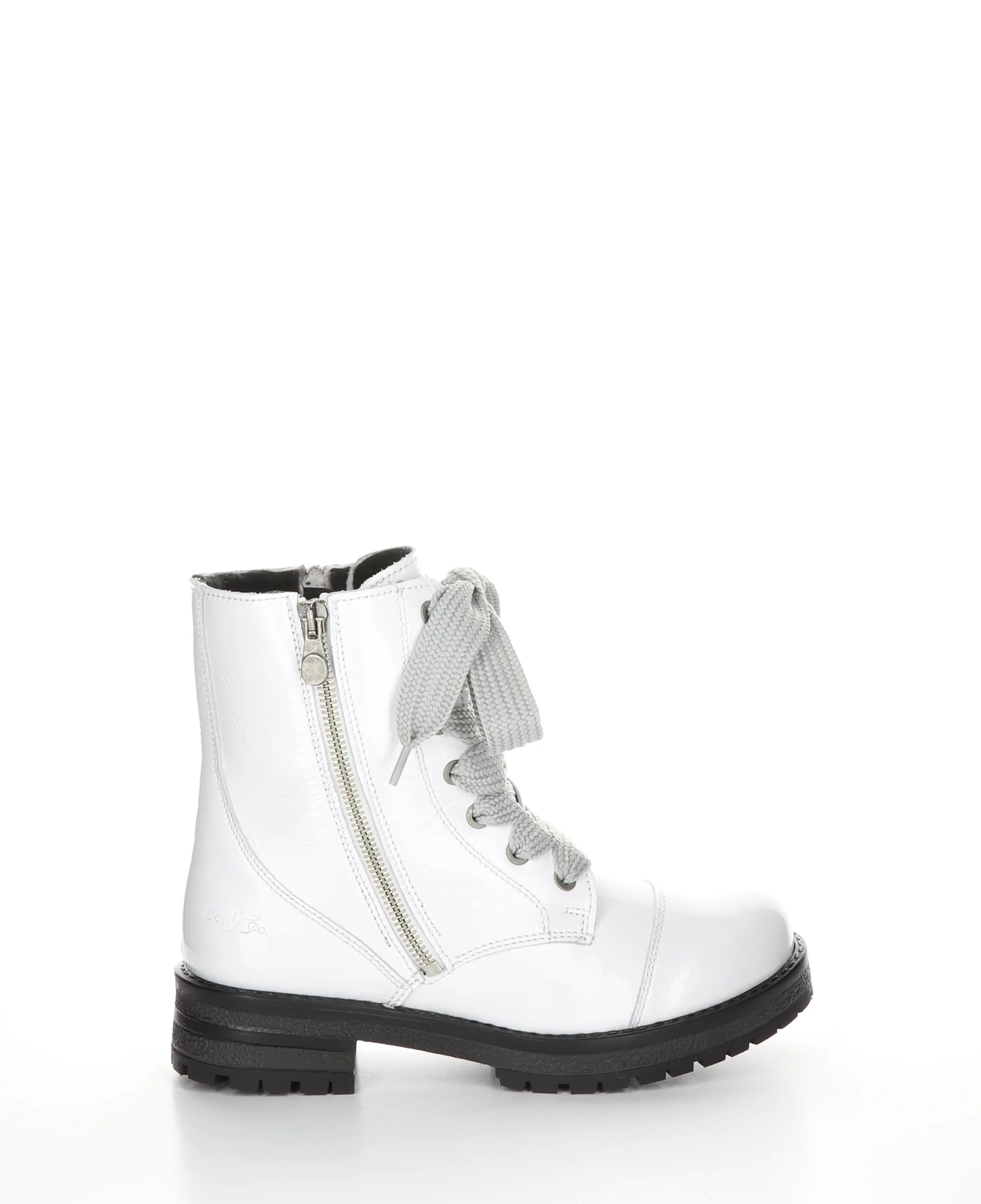 PAULIE White Zip Up Boots