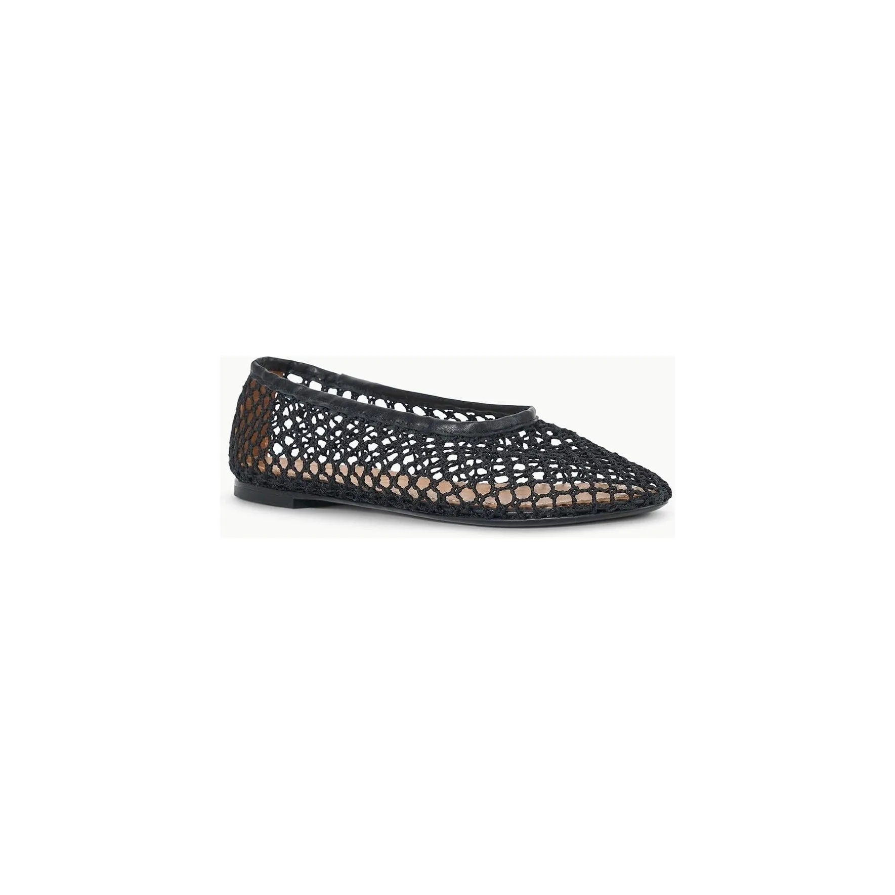 Staud Alba Ballet Flat Black Netting