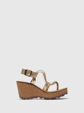 T-Strap Sandals GOSH GOLD