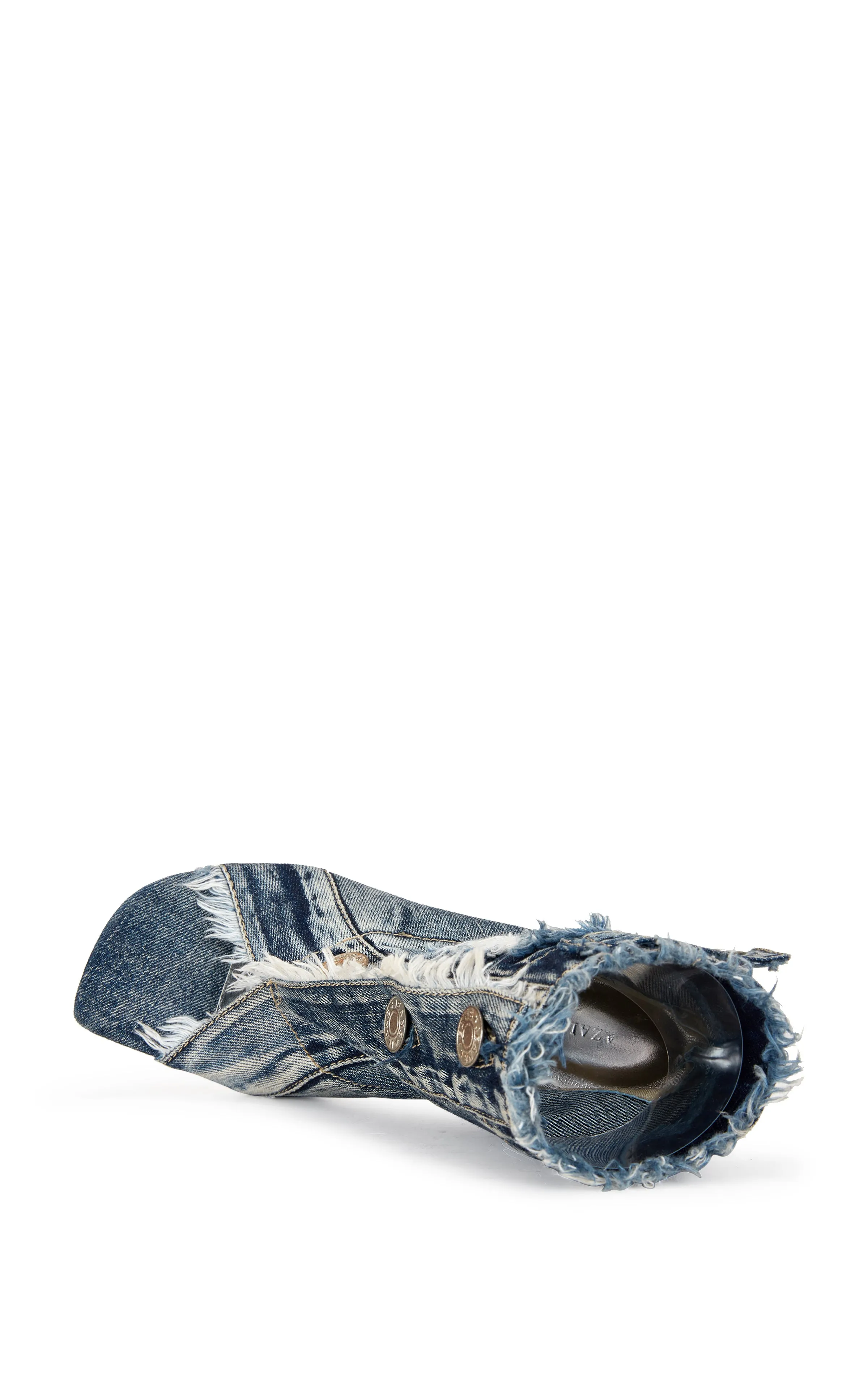 TANDY-DENIM STILETTO PEEP TOE BOOTIE