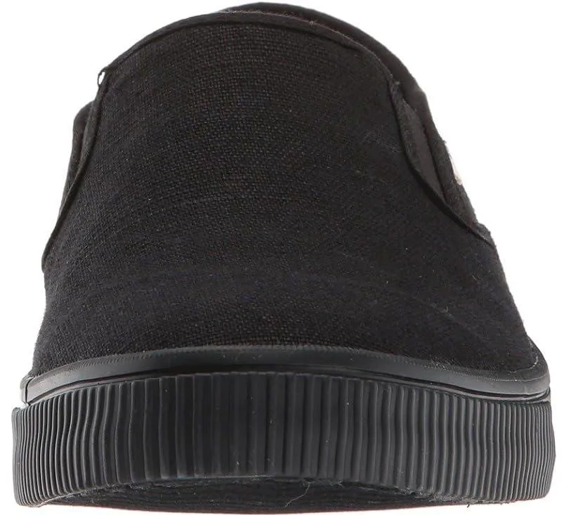 Toms Baja Black Black Mens Canvas Slip Ons Trainers Shoes