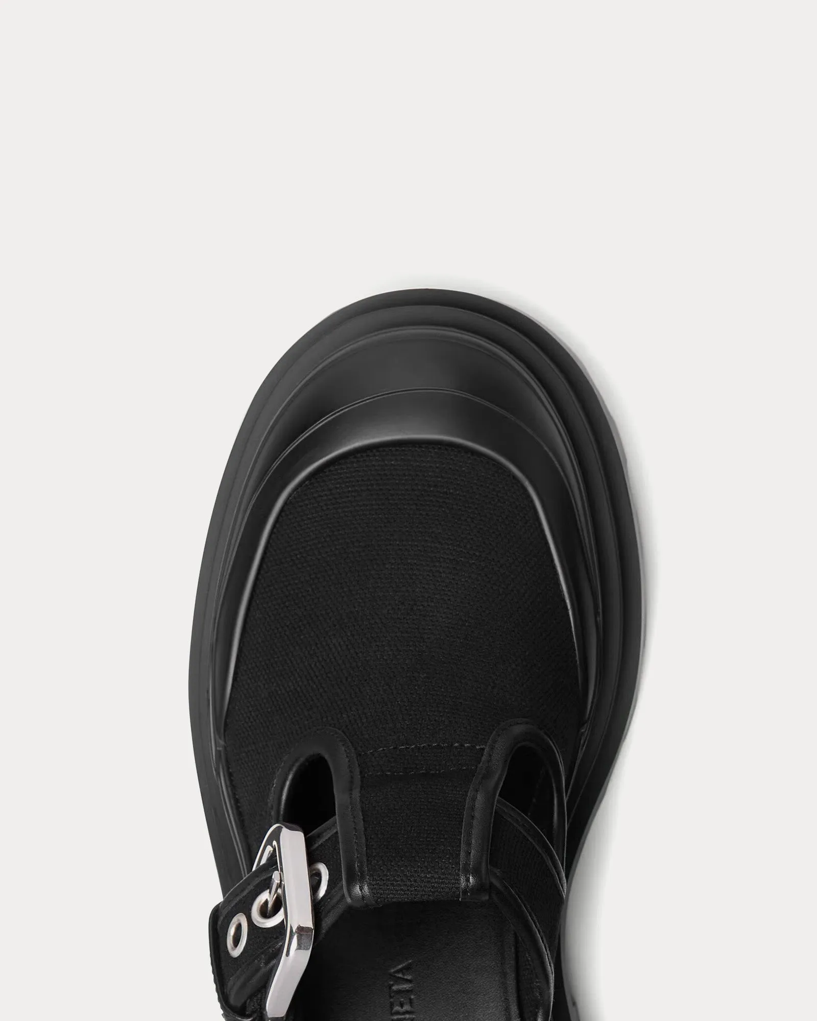 Trek Mary-Jane Black Slip Ons