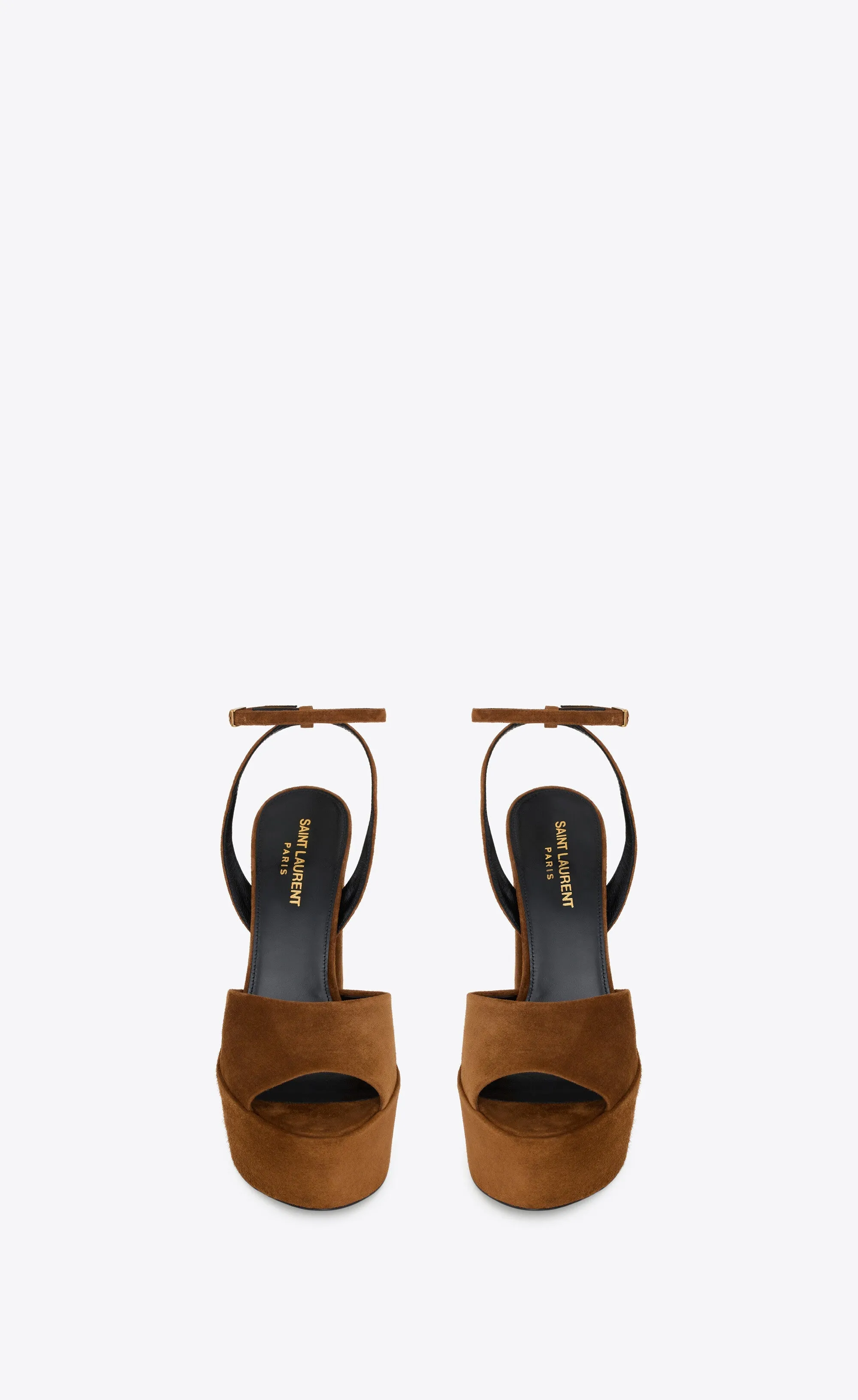 Ysl Jodie Platform Sandals In Suede