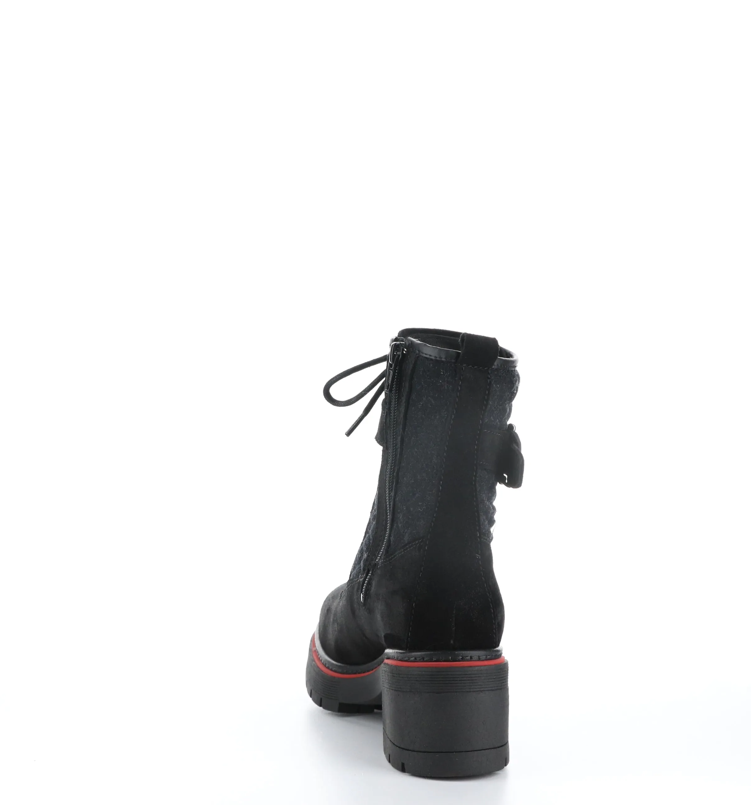 ZING Black Suede Zip Up Boots