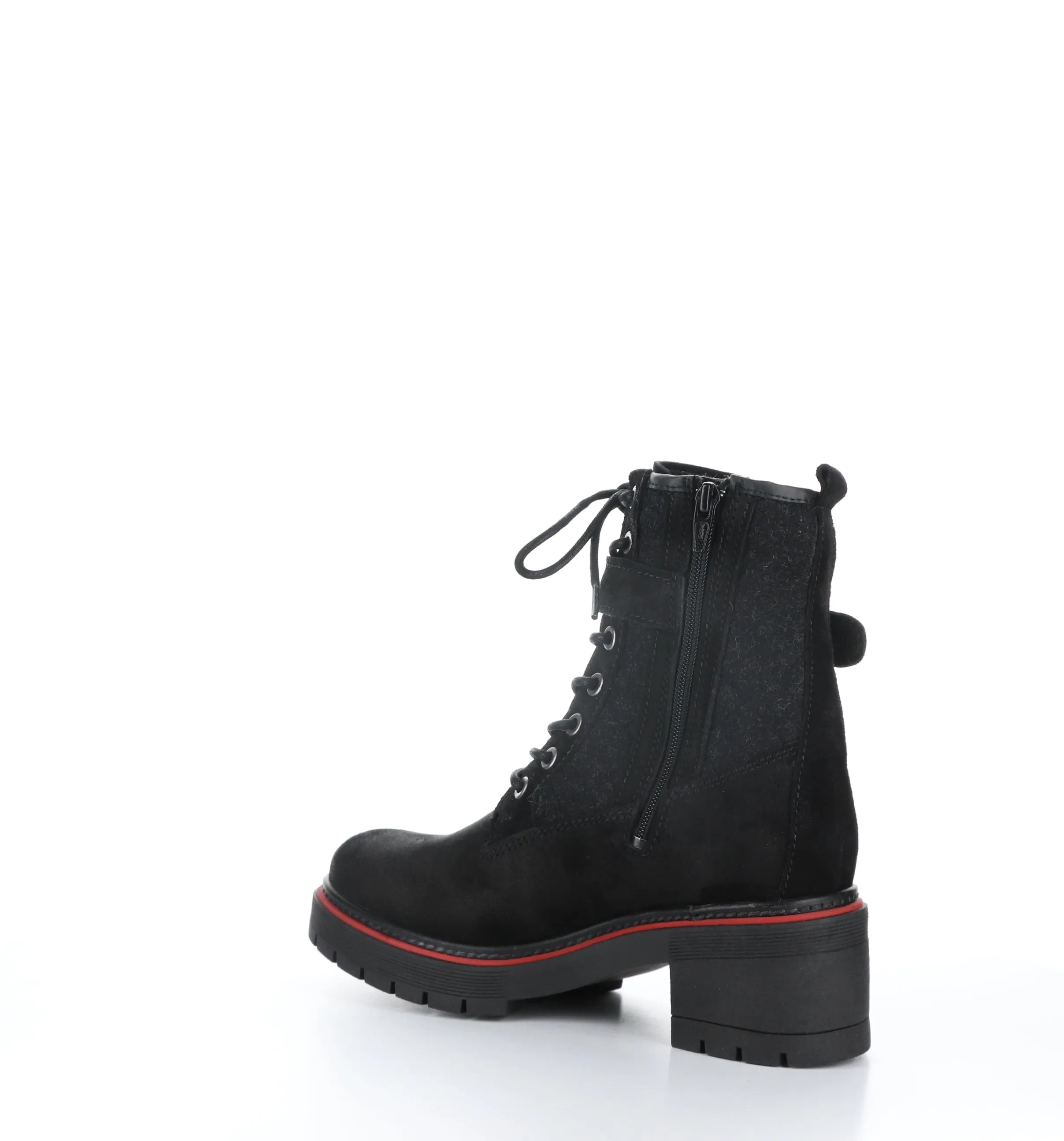 ZING Black Suede Zip Up Boots