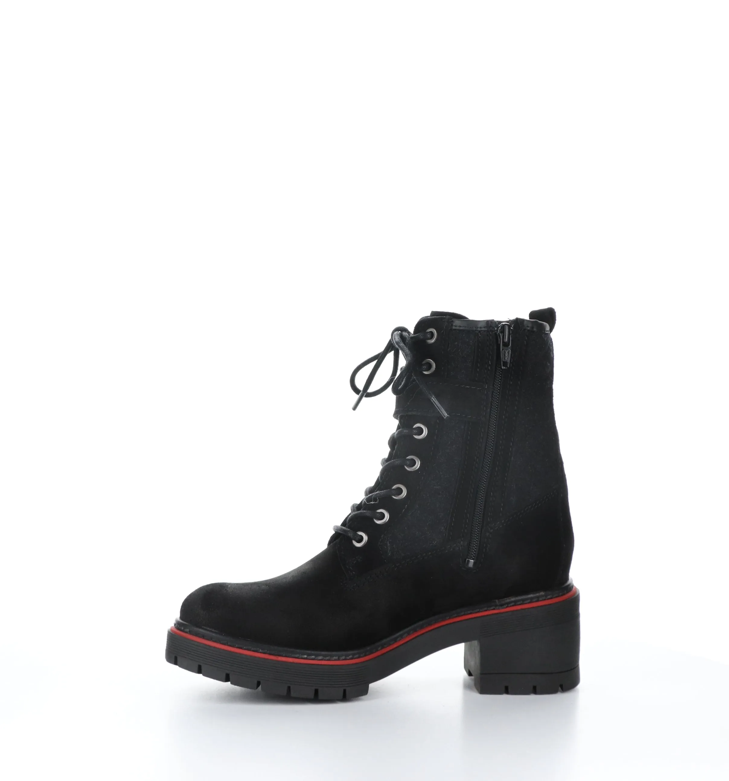 ZING Black Suede Zip Up Boots
